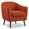 PAGED Polyester Accent Chairs,Arm Chair with Button Tufted and Espresso Finish Legs,Comfy Chairs for Living Room,Bedroom - 2 of 4