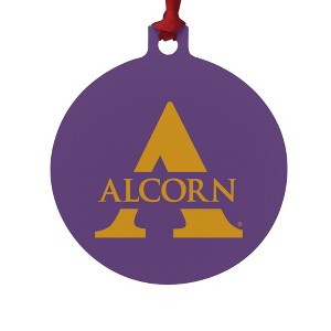 Alcorn Primary Logo Aluminum Holiday Christmas Tree Ornament - 1 of 4