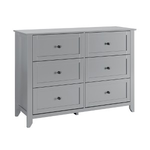 CuisinSmart Wood Dresser for Bedroom, 6 Drawer & Metal Handle, Closet Store Organizer, for Living Room, Hallway, Modern Minimalist - 1 of 4