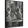 Amanti Art Monkey Bathroom Bussiness by Niky Rahner Framed Canvas Wall Art - 2 of 4