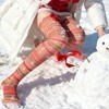 BABYYER Women's Christmas Thigh High Socks, Silk Long Over the Knee High Stockings, Breathable and Soft for Xmas New Year Holiday Decorations - 2 of 4
