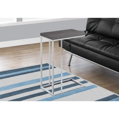 Contemporary Black and Chrome Rectangular Accent Table