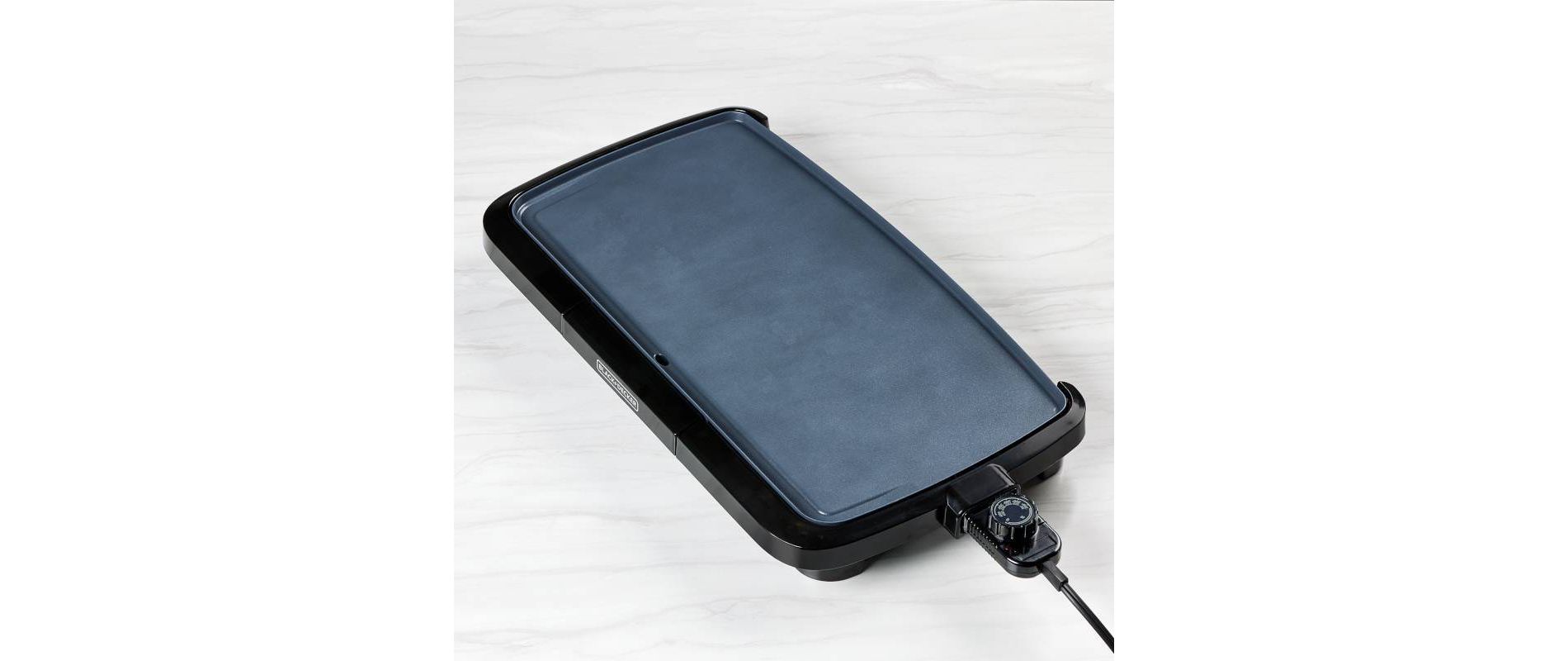 BLACK+DECKER 20" Family-Sized Electric Griddle Black: Nonstick, Tabletop, Temperature Control, 1500W