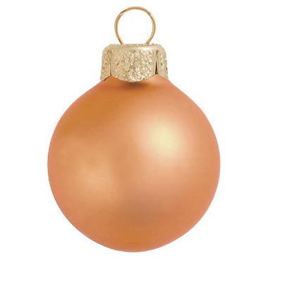 Northlight 2ct Matte Glass Ball Christmas Ornament Set 6" - Mandarin Orange