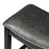 Maven Lane Adrien Backless Saddle Bar Stool with Faux Leather 31" - 4 of 4