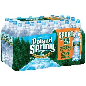 Poland Spring Water, Sport Bottle with Flip Cap - 23.7 Oz Bottle (Pack Of 24 ) - 1 of 4
