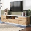 Chic Crate - 80" Modern Media Console w/ Adjustable Shelves & Soft-Close Doors - Multi-Room TV Stand for Living Room/Bedroom - Slate Gray - 2 of 4