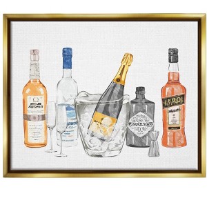 Stupell Industries Various Drink Liquor Bottles Floater Canvas Wall Art - 1 of 4