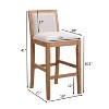 NicBex Dining Chairs Set of 2 Side Chair Upholstered Chair Rubber wood Frame Fabric Accent Bar Chairs for Kitchen, Bedroom - 2 of 4