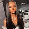 Labhairs Silky Straight Transparent Lace 180% Density Human Hair Wig - 2 of 4