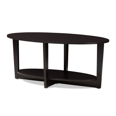Jacintha Modern and Contemporary Finished Coffee Table Dark Brown - Baxton Studio