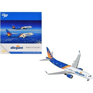 Boeing 737 MAX 200 Commercial Aircraft "Allegiant Air" (N810MG) White and Blue 1/400 Diecast Model by GeminiJets - 1 of 3