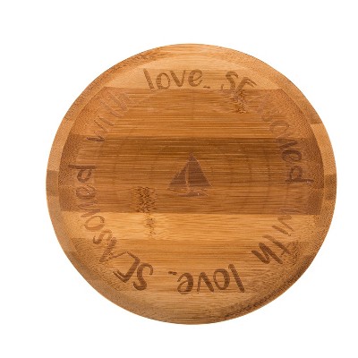 Beachcombers 9-inch Bamboo Seasoned Love Large Plate