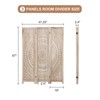 Room Divider Panel Wooden Room Divider Wall,5.6FT Tall Room Divider with Shelves,Folding Privacy Screens 67 In for Room Separation Home Office Bedroom - 3 of 4