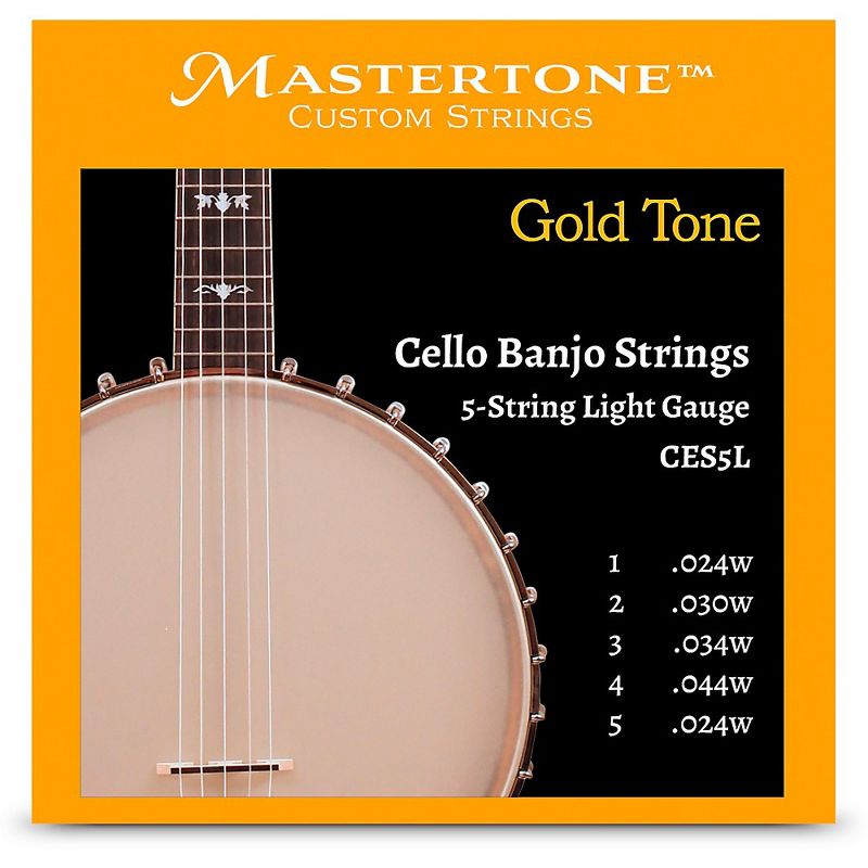 Gold Tone CES5L 5-String Light Gauge Banjo Cello Strings, 1 of 2