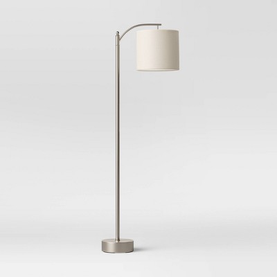 silver floor lamp