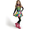 Joyfy Funky Bone Halloween Outfit Set-Colorful Skeleton Costume for Kids, Girls’ Skeleton Dress-Up for Role Play & Parties - 2 of 4