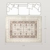 Aghana Digitals Bohemian Brown Area Rug 4x6: Flannel Non-Slip Carpet with Geometric Floral Print - 2 of 4