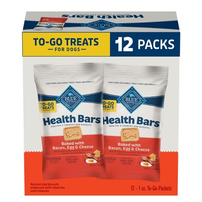 Blue Buffalo Health Bar with Bacon To Go Dog Treat - 12ct