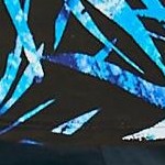 blue painterly leaves