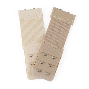 INSPIRE CHIC Women's Elastic Bra Hook Strap Extensions 3 Rows 2 Pcs - 1 of 4