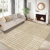 Modern Striped Runner Rug, Washable Non Slip Low Pile Floor Carpet for Kitchen, Hallway, or Laundry Room - 2 of 4