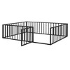 CAVINAS Kids Montessori Bed with Door,Versatile Metal Floor Bed with Fence,Twin/Full/Queen Size Toddler Bed for Bedroom Playroom,Black/White/Pink - 4 of 4