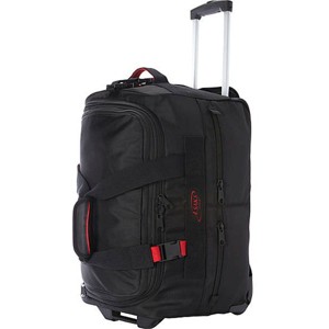 A. Saks Expandable 20" Wheeled Duffel (Black/Red) - 1 of 4