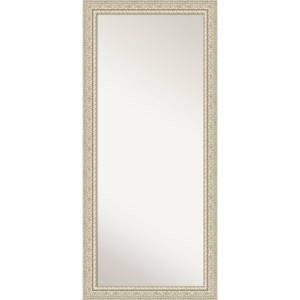 30" x 66" Non-Beveled Fair Baroque Cream Wood Full Length Mirror: Wall Mountable, Leaner - Amanti Art - 1 of 4