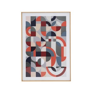 23.8"x33.5"Abstract Framed Mirror Art - A&B Home: Digital Art Deco, Home Office Decor, Polystyrene Frame - 1 of 4