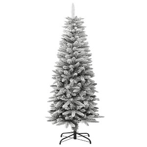 vidaXL Christmas Tree White and Green PVC Slim Decorative Inlays - 4 x 2 ft - 1 of 4