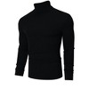 Men's Stretch Muscle Tshirts Turtleneck Long Sleeve Knit Tees Casual Slim Fit Basic Shirt Tops - 2 of 4