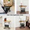 Glass Oval Small Side Tables with Magazines Organizer Storage Space for Living Room and Small Space  - The Pop Home - 2 of 4