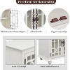 60" Wide Traditional Width Storage Cabinet in White for Living Rooms, Entryways, and Family Rooms - 4 of 4