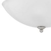 Progress Lighting, Laird Collection, 3-Light Semi-Flush Fixture, Brushed Nickel, Glass Shade - 3 of 4