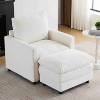 CAVINAS Linen Accent Chair with Tufted Back and Wood Legs,Mid-Century Upholstered Living Room Chairs,Reading Chairs for Living Room - 2 of 4