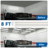 8FT LED Shop Lights for Workshop, 72W 9000LM 5000K Daylight, Linkable T8 Tube Lights for Garage, Basement, Plug and Play,20 Pack, SHINESTAR - 4 of 4