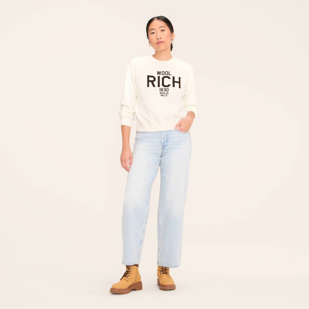 Women's Graphic Print Pullover Sweatshirt - Woolrich x Target Cream M