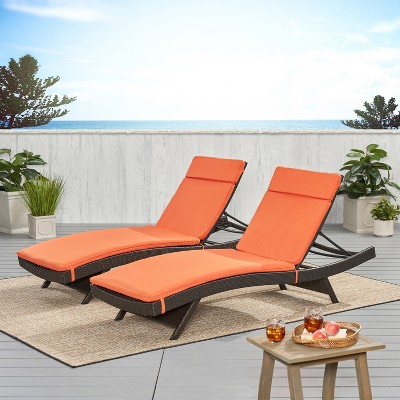 Christopher Knight Home Salem Outdoor Water Resistant Fabric Chaise Lounge Cushions (Set of 2)