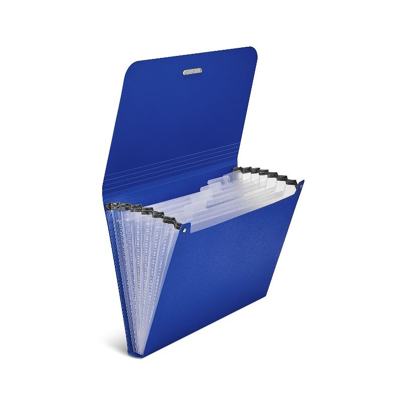 Staples Plastic 7 Pocket Reinforced Expanding Folder Letter Size Blue TR52020/52020, 1 of 6