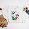Simply Sage Market Ugly Sweater Flamingo Garment Dyed Sweatshirt - 3 of 4