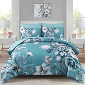 BAGOKIE 7 Pieces Floral Bed in a Bag  Comforter Set for All Season - 1 of 4