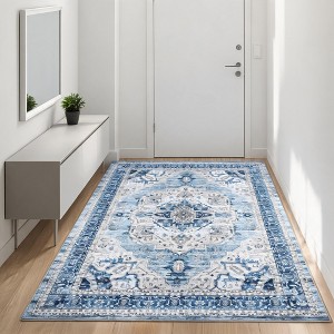 Washable Foldable Area Rug, Persian Pattern, Pearl Velvet, 1200gsm ...