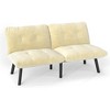 JUJABU Contemporary 2-Seater Sofa with Adjustable Backrest, Velvet Upholstery and Metal Frame - 2 of 4