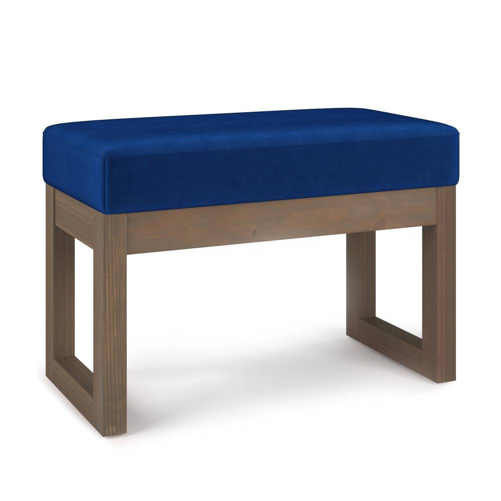 Photos - Pouffe / Bench Small Madison Footstool Ottoman Bench Blue - WyndenHall