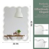 ChicFurnit Decorative Wall Mirror Stylish Solid Wood Frame for Modern Interior Spaces, White, 43.2"*32.7"*1.7" - 3 of 4