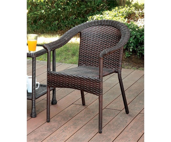 Onwing Patio Wicker Chair in Espresso - Furniture of America