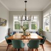 YANSUN 6-Light Industrial Black and Gold Chandelier with E12 Socket, No Bulb Included for Dining Room, Living Room, or Entryway - 4 of 4