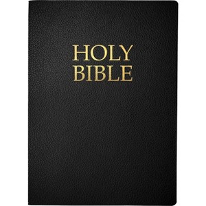 Kjver Holy Bible, Large Print, Black Bonded Leather, Thumb Index - (King James Version Easy Read Bible) by  Whitaker House (Leather Bound) - 1 of 1