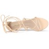 Allegra K Women's Strappy Kitten Heel Lace-Up Sandals - 4 of 4